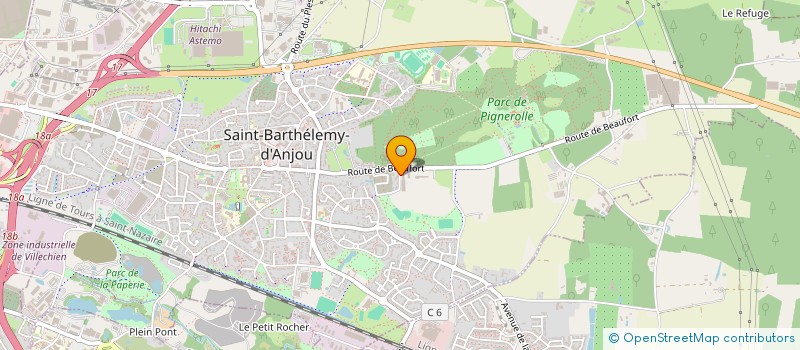localisation de l'entreprise GARAGE DE PIGNEROLLE à SAINT-BARTHELEMY-D'ANJOU