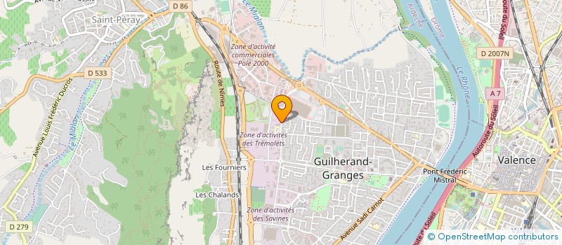 localisation de l'entreprise GARAGE DE PROVENCE HERAUD  GUILHERAND-GRANGES