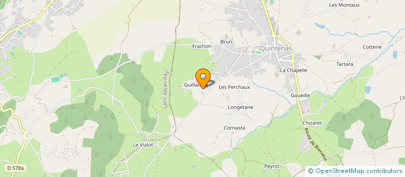 localisation de l'entreprise GARAGE DE QUINTENAS  QUINTENAS