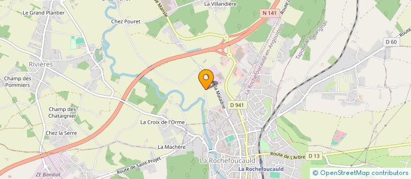 localisation de l'entreprise GARAGE DE RIVIERES  RIVIERES