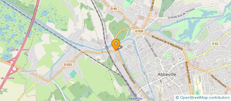 localisation de l'entreprise GARAGE DE ROUVROY à ABBEVILLE