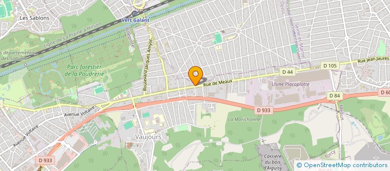 localisation de l'entreprise GARAGE DE VAUJOURS à VAUJOURS