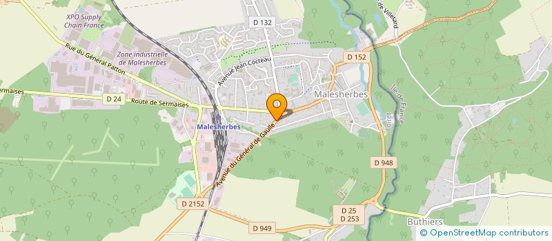localisation de l'entreprise GARAGE DE VAULUIZARD SARL à LE MALESHERBOIS