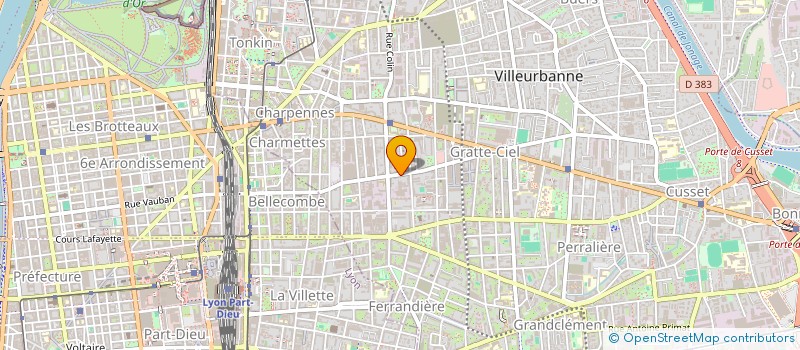 localisation de l'entreprise GARAGE DEBAT SA à VILLEURBANNE