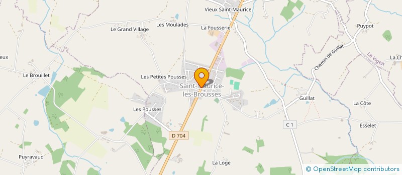 localisation de l'entreprise GARAGE DEBET à SAINT-MAURICE-LES-BROUSSES