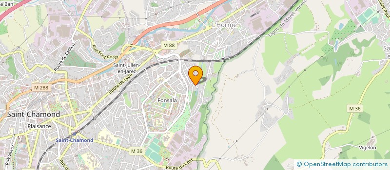 localisation de l'entreprise GARAGE DEGAND - BARRE  SAINT-CHAMOND