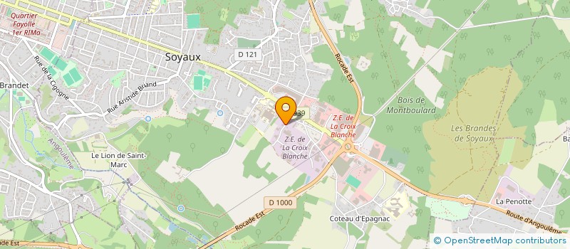 localisation de l'entreprise GARAGE DELAGE à SOYAUX