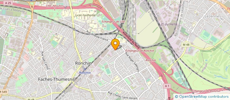 localisation de l'entreprise GARAGE DELMAERE  RONCHIN