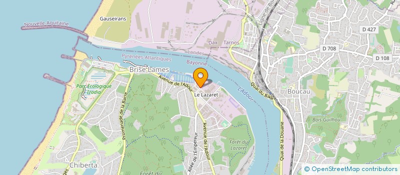 localisation de l'entreprise GARAGE DELPORTE à ANGLET