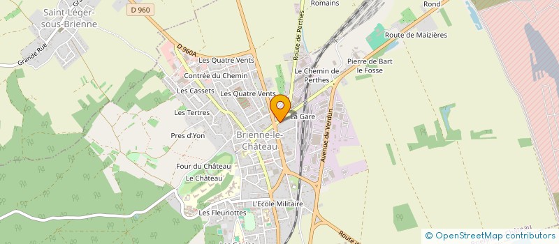 localisation de l'entreprise GARAGE DERAVET à BRIENNE LE CHATEAU