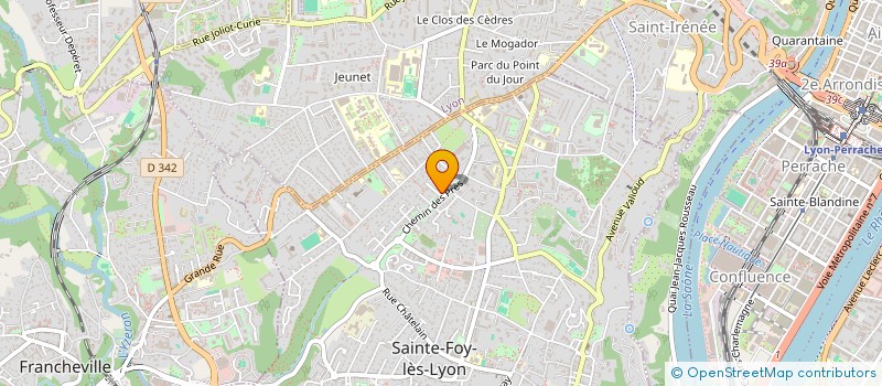 localisation de l'entreprise GARAGE DEROGNAT à SAINTE-FOY-LES-LYON