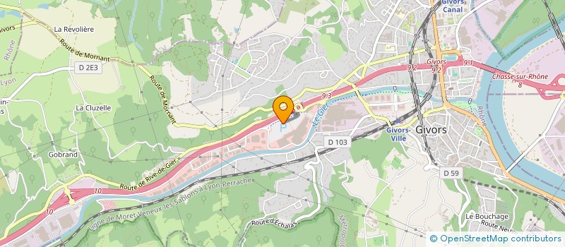 localisation de l'entreprise GARAGE DES 2 VALLEES à GIVORS