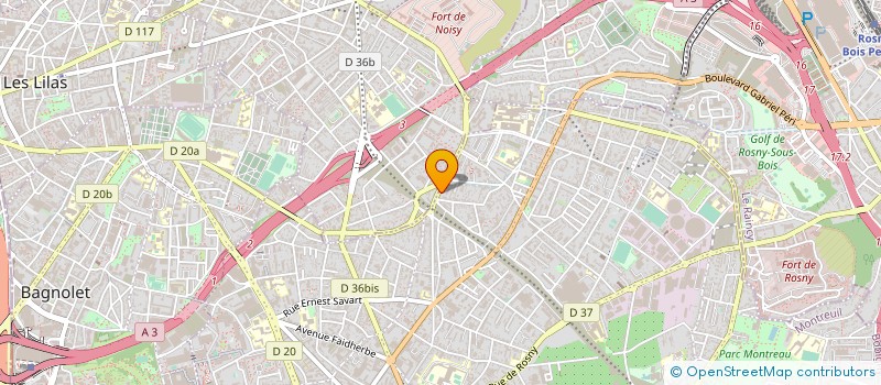 localisation de l'entreprise GARAGE DES 3 COMMUNES à MONTREUIL