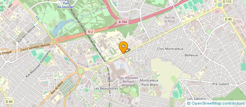 localisation de l'entreprise GARAGE DES 3 COMMUNES à VILLEPINTE