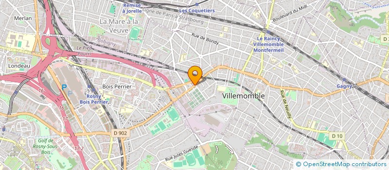 localisation de l'entreprise GARAGE DES 3 COMMUNES à VILLEMOMBLE