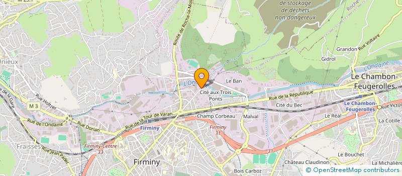 localisation de l'entreprise GARAGE DES 3 PONTS à FIRMINY