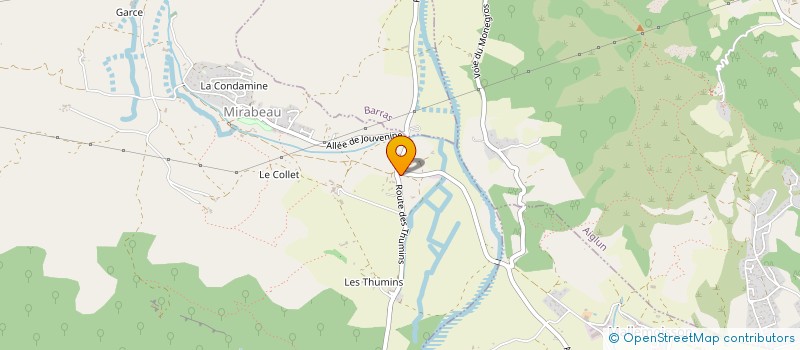 localisation de l'entreprise GARAGE DES 4 CHEMINS  MIRABEAU