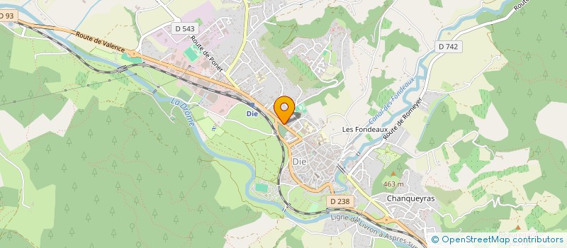 localisation de l'entreprise GARAGE DES ALPES SARL à DIE