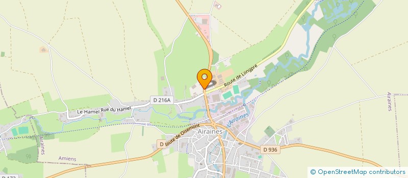 localisation de l'entreprise GARAGE DES ARENES  AIRAINES