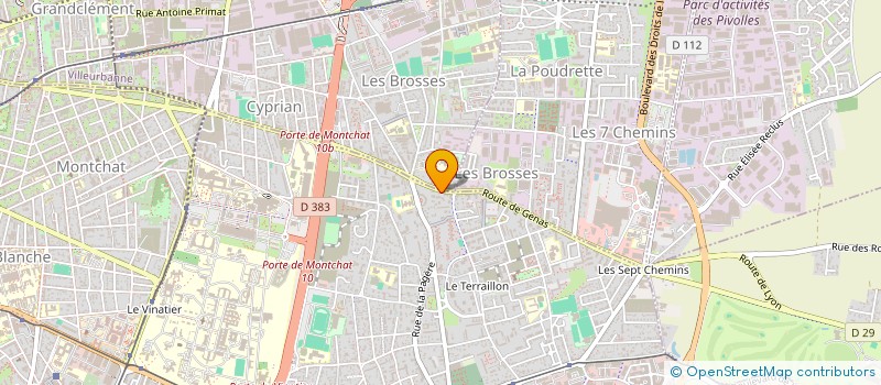 localisation de l'entreprise GARAGE DES BROSSES PROTHIERE à BRON