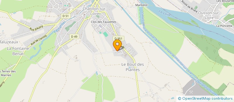 localisation de l'entreprise GARAGE DES CHAMPTOUX à CHATILLON-SUR-LOIRE