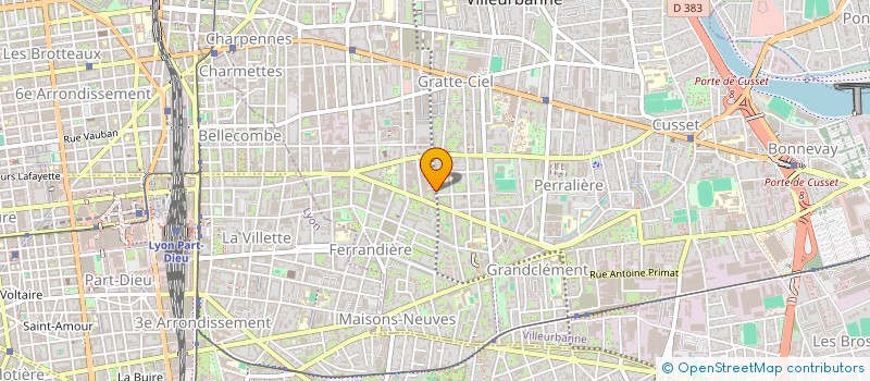 localisation de l'entreprise GARAGE DES CHARMETTES à VILLEURBANNE