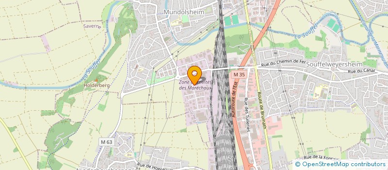 localisation de l'entreprise GARAGE DES DEUX COMMUNES à MUNDOLSHEIM