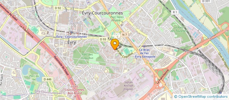localisation de l'entreprise GARAGE DES EPINETTES à EVRY-COURCOURONNES