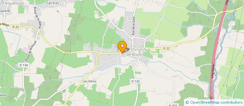 localisation de l'entreprise GARAGE DES ERITS  SAINT-CHRISTOLY-DE-BLAYE