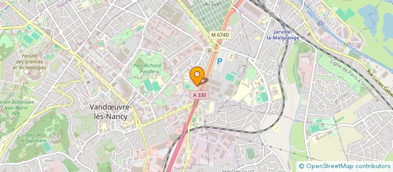 localisation de l'entreprise GARAGE DES EXPOS  VANDUVRE-LES-NANCY