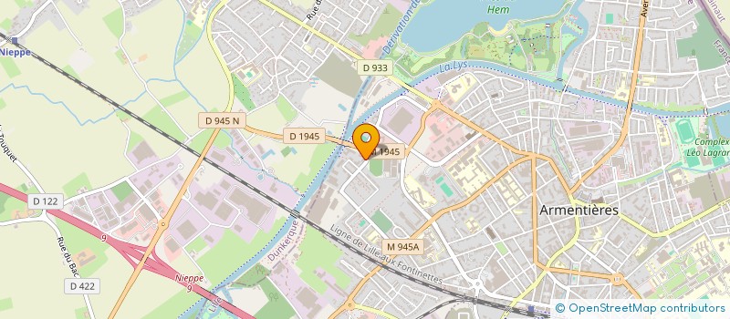 localisation de l'entreprise GARAGE DES FLANDRES à ARMENTIERES