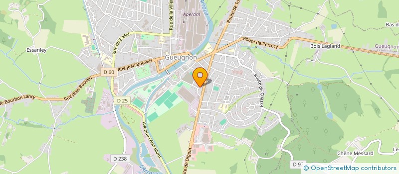 localisation de l'entreprise GARAGE DES FONTAINES à GUEUGNON