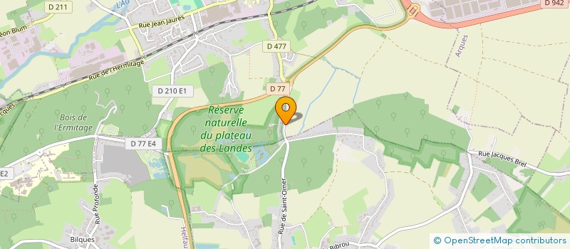 localisation de l'entreprise GARAGE DES LANDES  WIZERNES