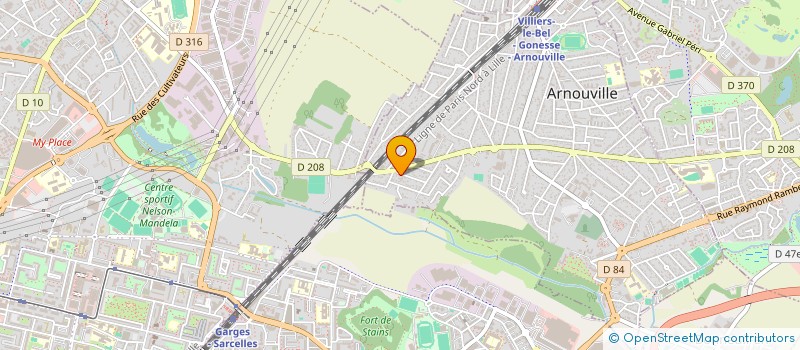 localisation de l'entreprise GARAGE DES LILAS  ARNOUVILLE