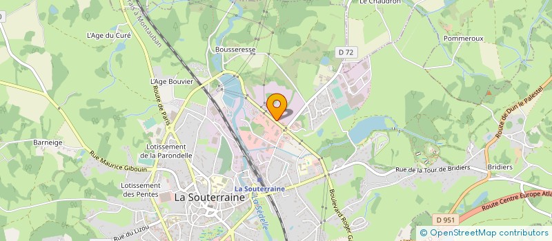 localisation de l'entreprise GARAGE DES OLIVIERS à LA SOUTERRAINE