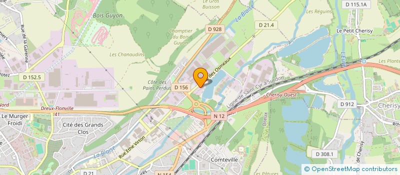 localisation de l'entreprise GARAGE DES OSMEAUX à DREUX