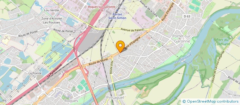 localisation de l'entreprise GARAGE DES PALANQUES  PORTET-SUR-GARONNE