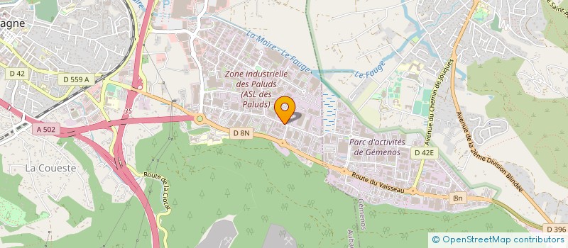 localisation de l'entreprise GARAGE DES PALUDS à AUBAGNE