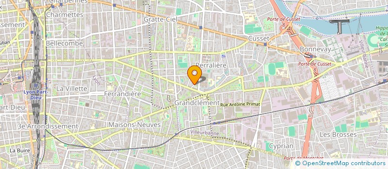 localisation de l'entreprise GARAGE DES PEUPLIERS à VILLEURBANNE
