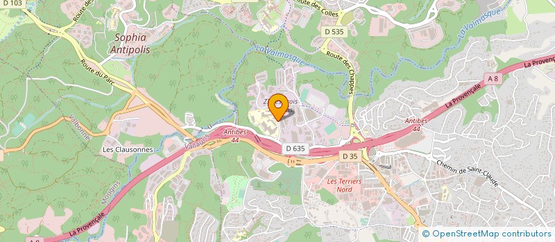 localisation de l'entreprise GARAGE DES PINS à ANTIBES
