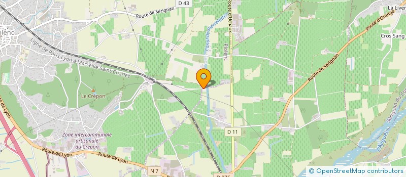 localisation de l'entreprise GARAGE DES PRADINES à ORANGE