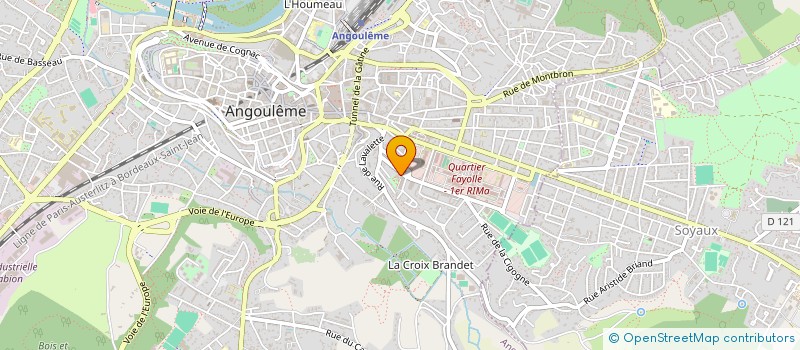 localisation de l'entreprise GARAGE DES QUATRE SILLONS à ANGOULEME