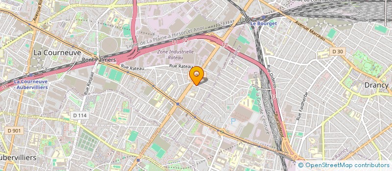 localisation de l'entreprise GARAGE DES QUATRES ROUTES à LA COURNEUVE