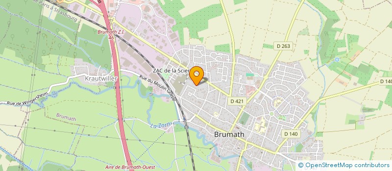 localisation de l'entreprise GARAGE DES QUINZE  BRUMATH