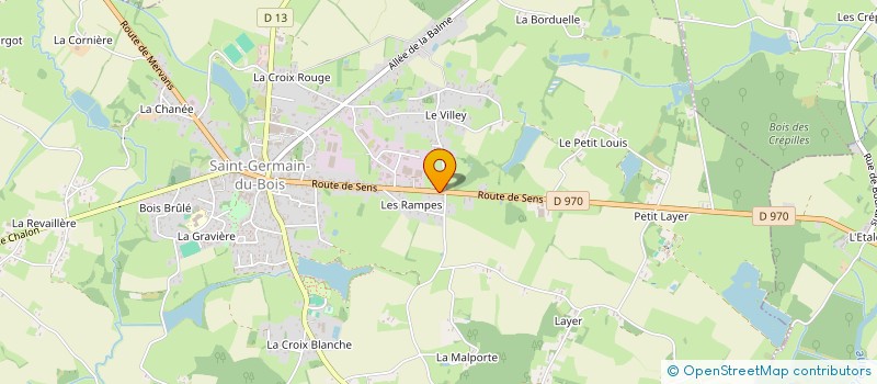 localisation de l'entreprise GARAGE DES RAMPES à SAINT-GERMAIN-DU-BOIS