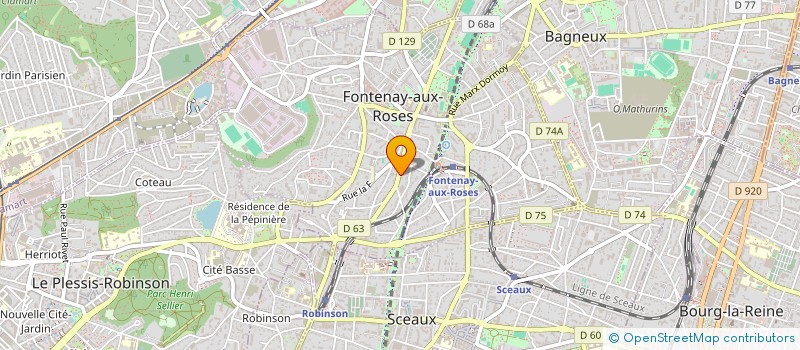localisation de l'entreprise GARAGE DES ROSES à FONTENAY-AUX-ROSES
