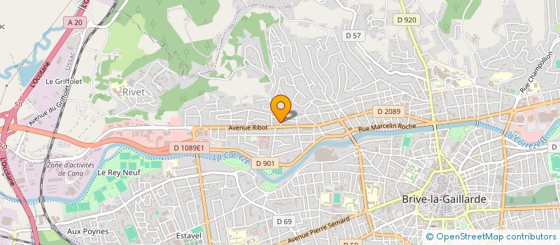 localisation de l'entreprise GARAGE DES ROSIERS à BRIVE-LA-GAILLARDE