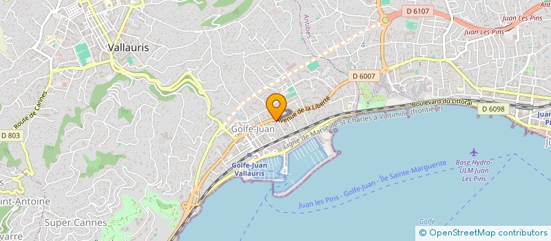 localisation de l'entreprise GARAGE DES SABLES D'OR à VALLAURIS