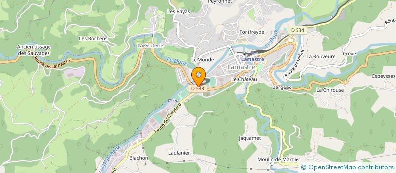 localisation de l'entreprise GARAGE DES STADES à LAMASTRE