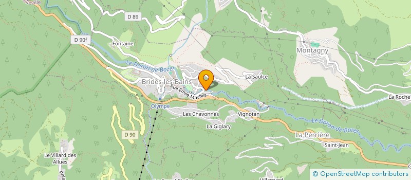 localisation de l'entreprise GARAGE DES THERMES  BRIDES-LES-BAINS